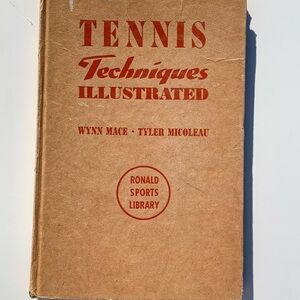 Vintage 1952 Tennis Techniques Illustrated Book